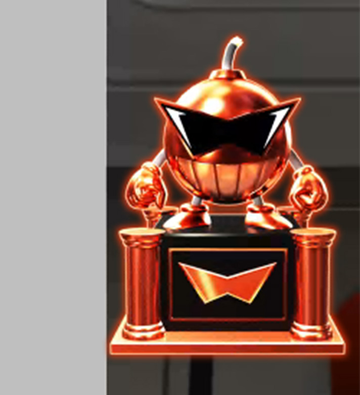 L 絶対衝激Ⅳ　ダイナマイトトロフィー　トロフィーの色　銅