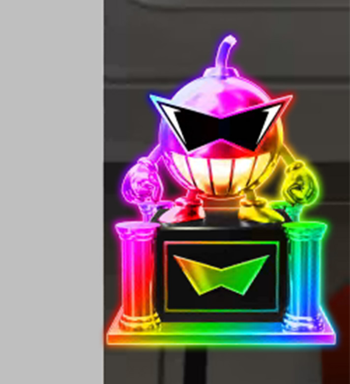 L 絶対衝激Ⅳ　ダイナマイトトロフィー　トロフィーの色　虹