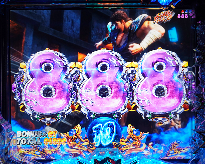 e 北斗の拳11 暴凶星　ラッキートリガー/LT中の当該変動中予告・信頼度　即当たり演出