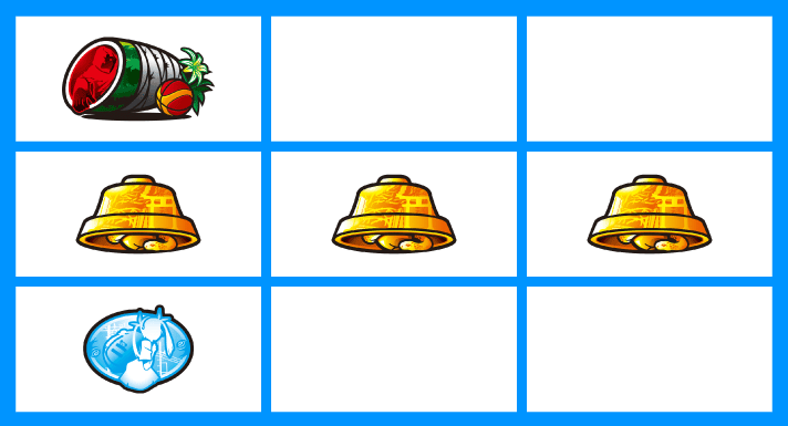スマスロ 化物語　強ベルA停止形　左リール上段スイカ+中段ベル揃い