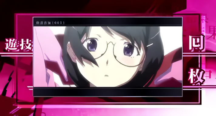 スマスロ 化物語　AT終了画面　一枚絵　通常(黒)枠　羽川翼