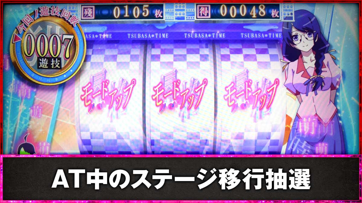 スマスロ 化物語　AT中のステージ移行抽選　AT「倖時間」　つばさタイム　モードアップ