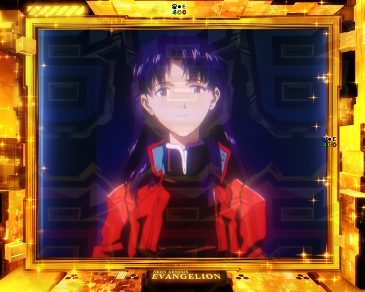 e 新世紀エヴァンゲリオン 〜はじまりの記憶〜　通常時リーチ演出の法則　全回転　葛城ミサト