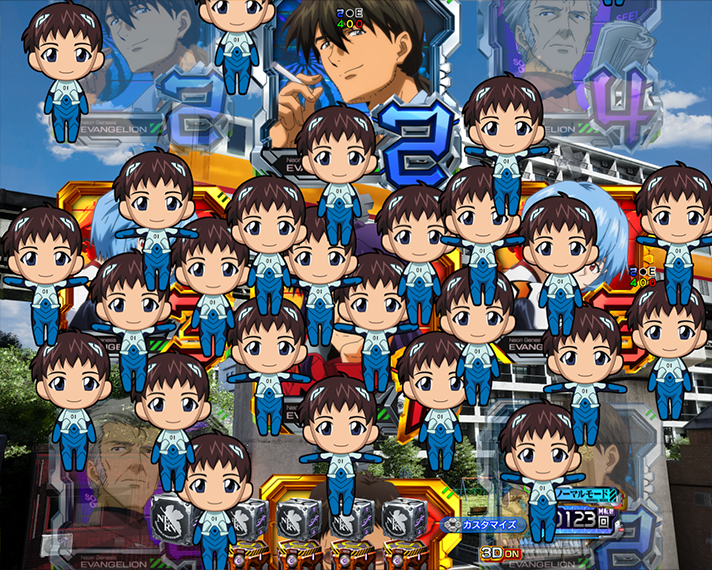 e 新世紀エヴァンゲリオン 〜はじまりの記憶〜　リーチ後予告　信頼度　群予告