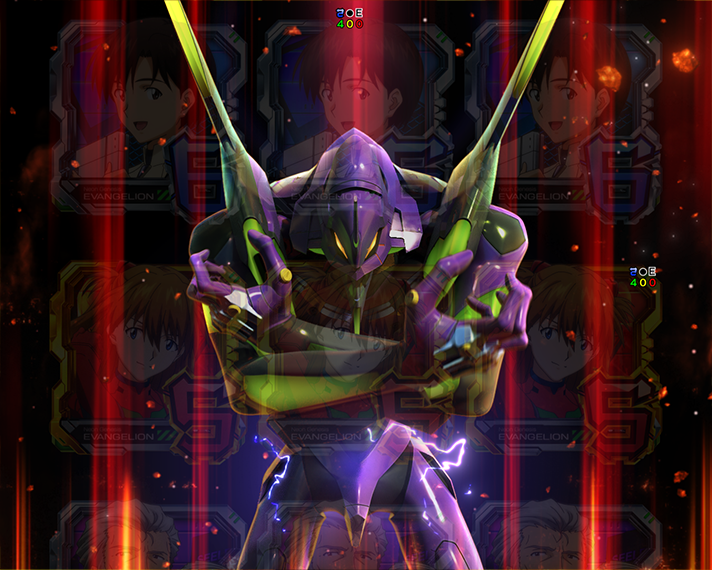 e 新世紀エヴァンゲリオン 〜はじまりの記憶〜　図柄揃い　初当たり　チャージ　初号機チャンス