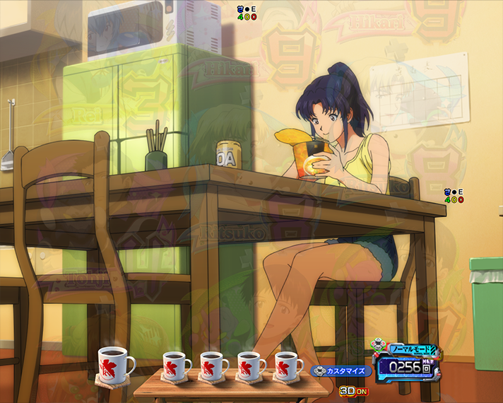 e 新世紀エヴァンゲリオン 〜はじまりの記憶〜　ミサトの部屋滞在中予告・信頼度一覧　ノーマルモード・シンプルモード