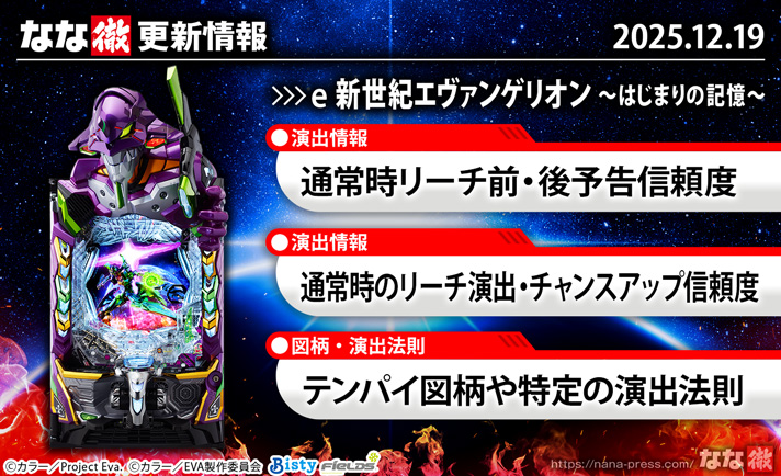 e 新世紀エヴァンゲリオン 〜はじまりの記憶〜　更新情報の概要