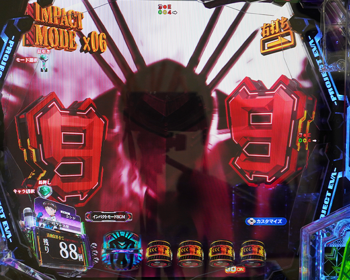 e 新世紀エヴァンゲリオン 〜はじまりの記憶〜　インパクトモード中予告　演出モード別リーチ後予告信頼度　JAテンパイあおり予告