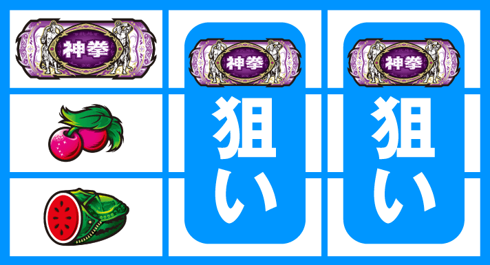 スマスロ 北斗の拳 転生の章2 順押しBAR狙い時 左リール中段チェリー停止