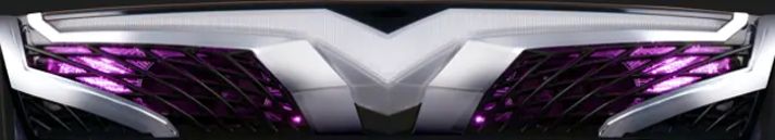 スマスロ 北斗の拳 転生の章2　筐体上部　両サイドランプ　紫点灯