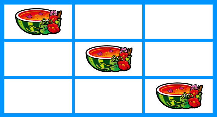 プリズムナナ　各小役の停止形　スイカ