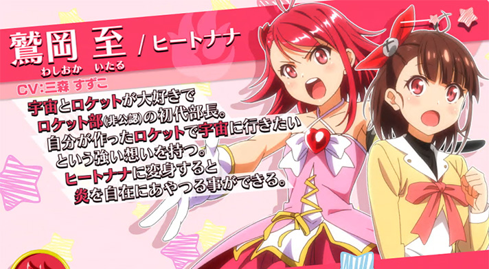 プリズムナナ　ペカルのキャラ紹介　鷲岡至/ヒートナナ