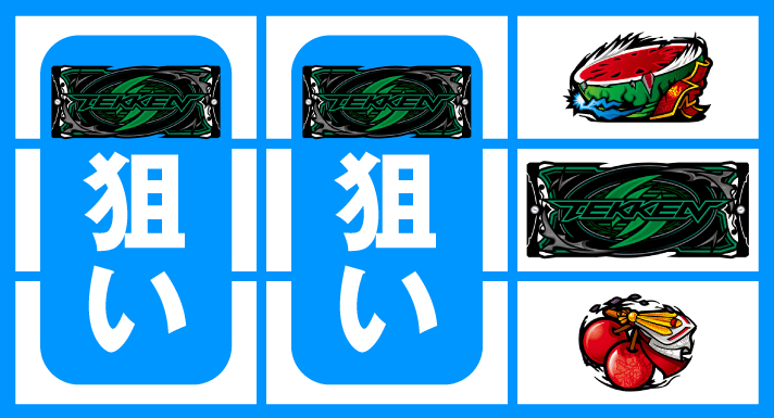 スマスロ鉄拳6　打ち方　右リール中段BAR停止