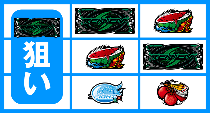 スマスロ鉄拳6　打ち方　斜めスイカテンパイ時