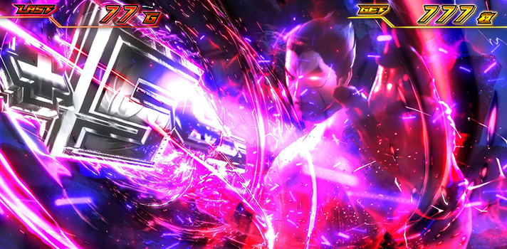 スマスロ鉄拳6　AT「鉄拳ラッシュ」中　鉄拳コンボ　一八