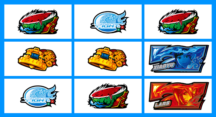 スマスロ鉄拳6　2連7狙い時の停止形　フェイク　左・中リール2連7非停止時　中段ベル・ベル・青7