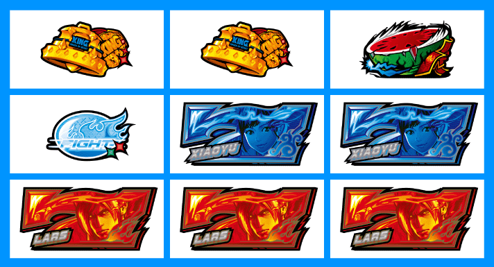 スマスロ鉄拳6　2連7狙い時の停止形　赤7　下段赤7揃い