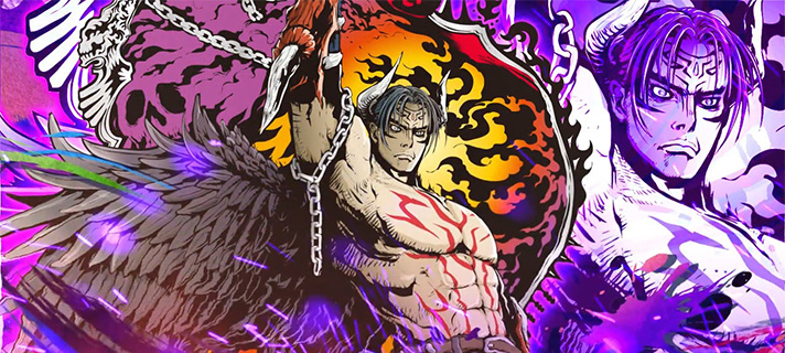 スマスロ鉄拳6　初当たりBIGボーナス・AT終了画面　デビル仁