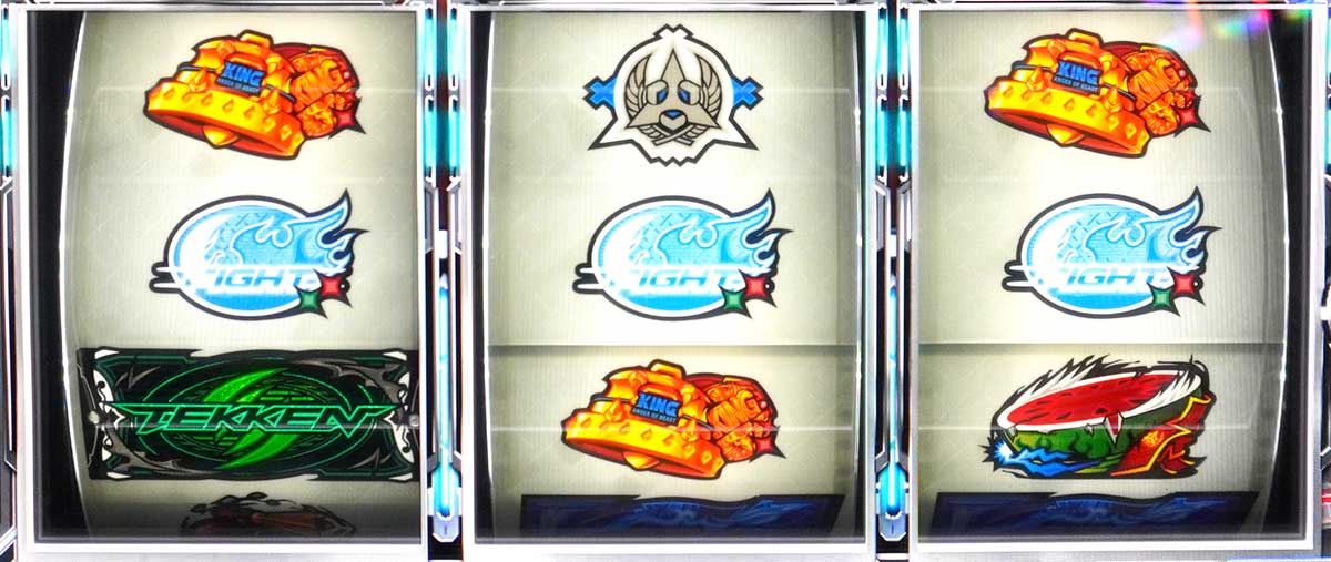 スマスロ鉄拳6　リール　リプレイ　中段揃い