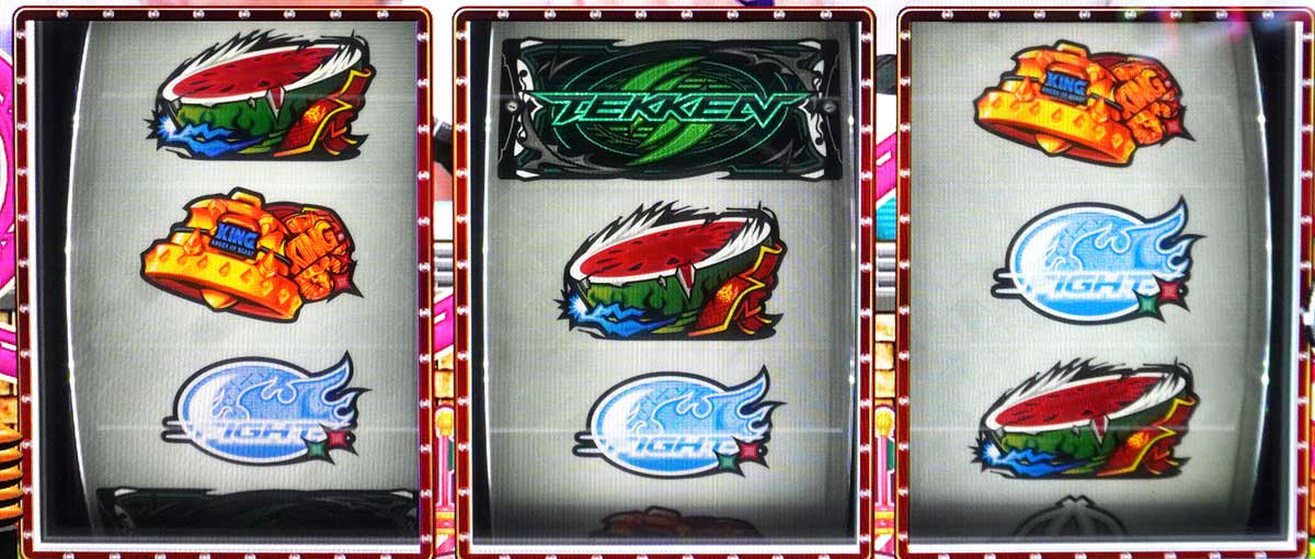 スマスロ鉄拳6　スイカ成立　上段スイカ揃い