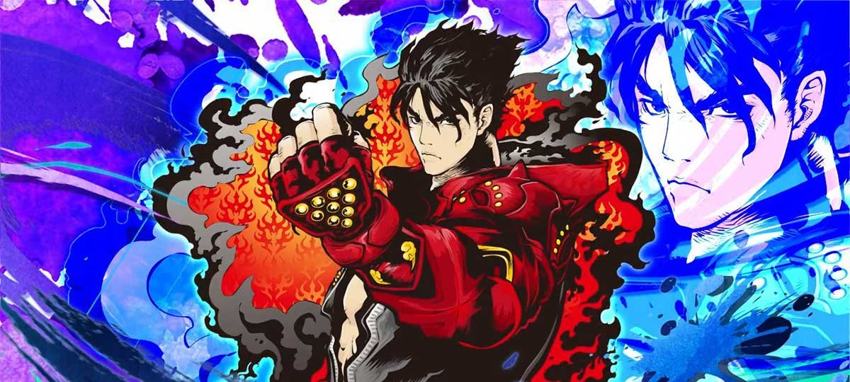 スマスロ鉄拳6　初当たりボーナス・AT終了画面　仁　青背景