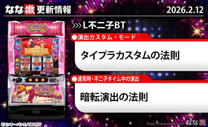 L不二子BT　更新情報　TOP画像