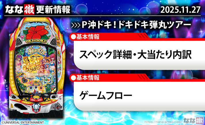 P沖ドキ！ドキドキ弾丸ツアー　更新情報の概要