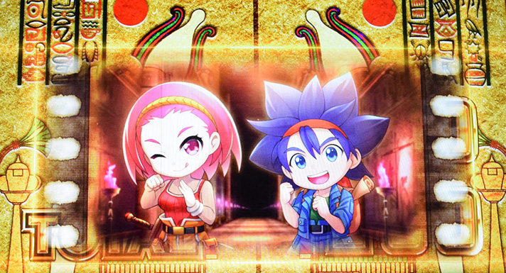 スマスロ 秘宝伝　BIGボーナス終了画面（一枚絵）　レオン＆シャロン①