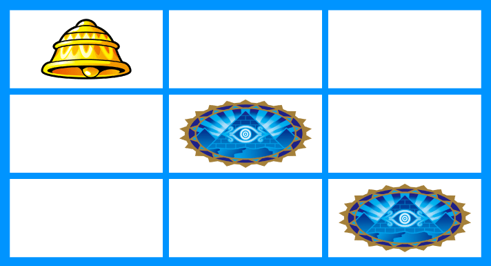 スマスロ 秘宝伝　高確率準備中　ピラミッドを狙えの停止形　右下がりベル/ピラミッド/ピラミッド