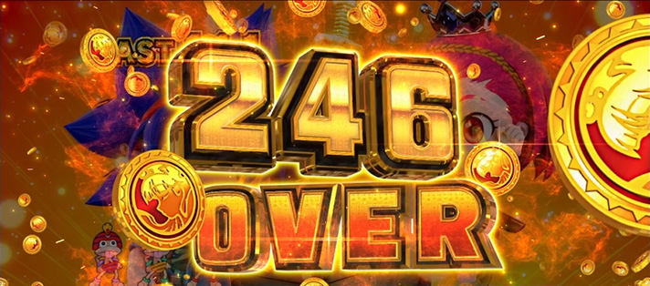 スマスロ 秘宝伝 ボーナス中 獲得枚数表示 246枚OVER