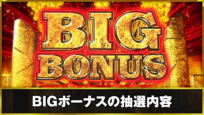 スマスロ 秘宝伝 BIGボーナスの抽選内容 BIG突入画面