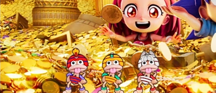 スマスロ 秘宝伝 BIGボーナス中 ベカンコ(赤/黄/白)