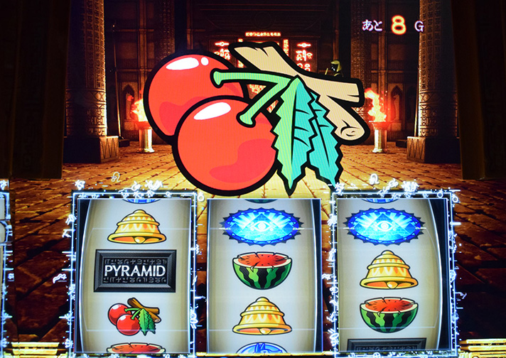 スマスロ 秘宝伝　高確率中　デカ小役演出　チェリー図柄