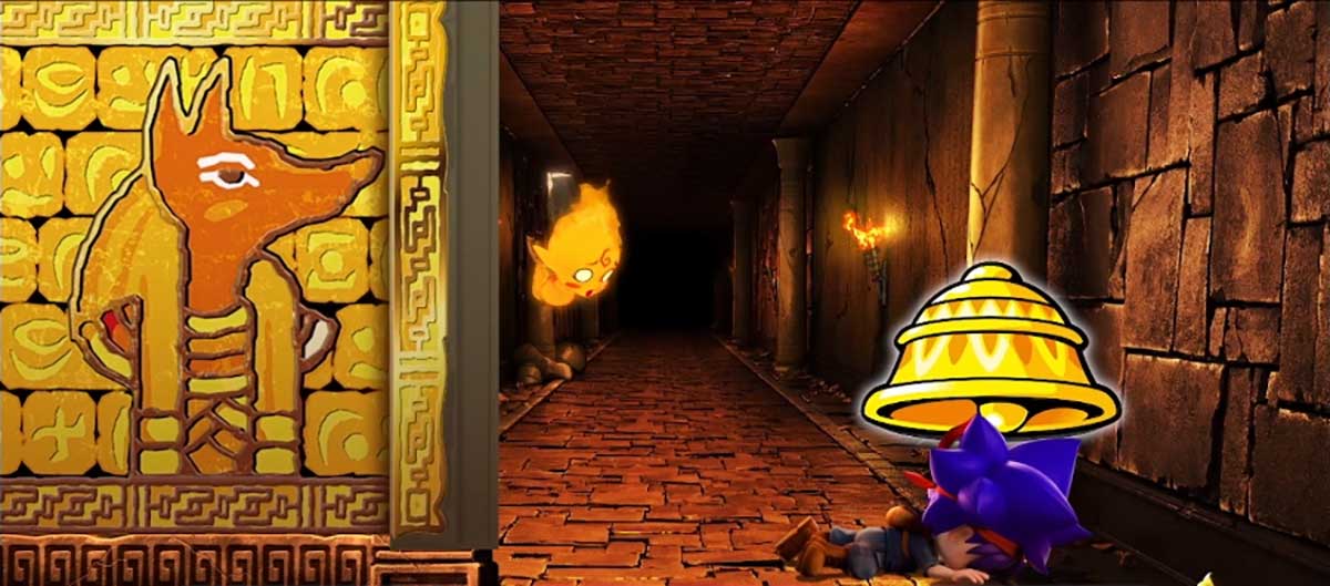 スマスロ 秘宝伝　通常時　壁押し演出　伝説モード示唆　右扉+ベル