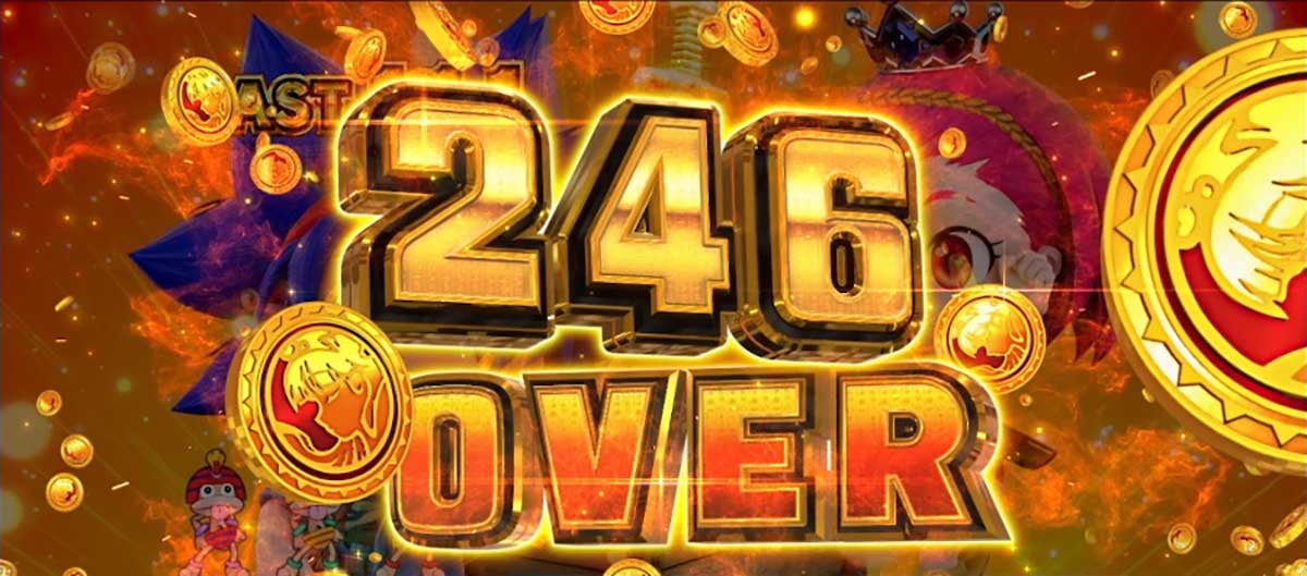 スマスロ 秘宝伝 ボーナス中 獲得枚数表示 246枚OVER