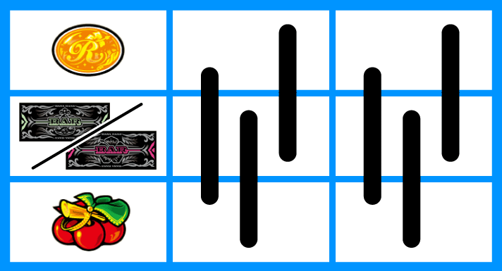 ニューキングハナハナV 各小役の停止形 チェリー