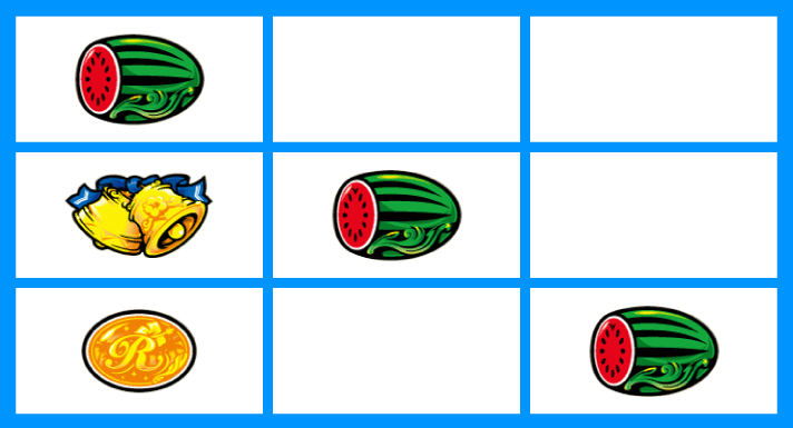 ニューキングハナハナV　各小役の停止形　スイカ