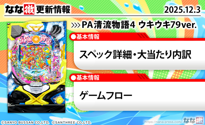 PA清流物語4 ウキウキ79ver.　更新情報の概要