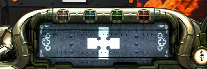 Lパチスロ 炎炎ノ消防隊2　中華半島上陸作戦の詳細　消化中の演出　中央インターフェース　白「変化なし」