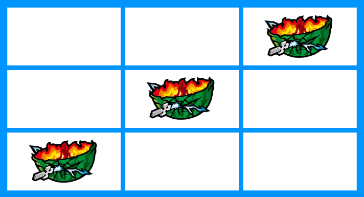 Lパチスロ 炎炎ノ消防隊2　打ち方　各小役の停止形　スイカ（3枚）