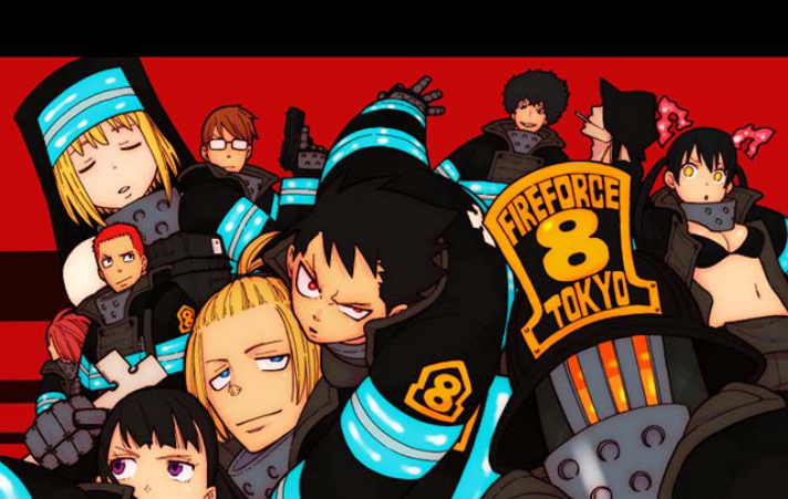 Lパチスロ 炎炎ノ消防隊2　ボーナス終了画面　【第8メンバー】全員集合