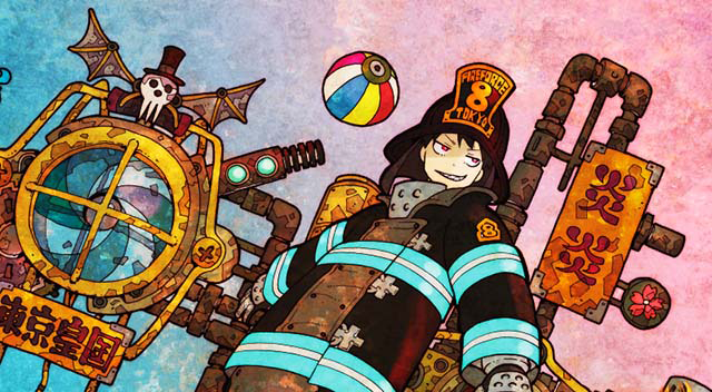 Lパチスロ 炎炎ノ消防隊2　ボーナス終了画面　シンラ（フル装備）