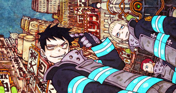 Lパチスロ 炎炎ノ消防隊2　ボーナス終了画面　シンラ＆アーサー