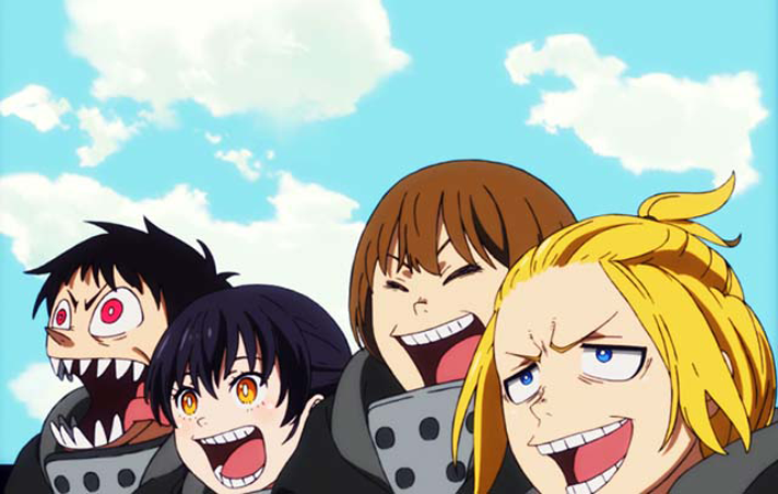 Lパチスロ 炎炎ノ消防隊2　ボーナス終了画面　シンラ＆タマキ＆アーサー＆タケル