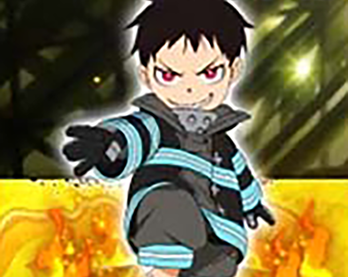 Lパチスロ 炎炎ノ消防隊2　エンディング中　ミニキャラ　シンラ