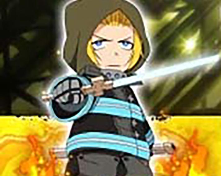 Lパチスロ 炎炎ノ消防隊2　エンディング中　ミニキャラ　アーサー