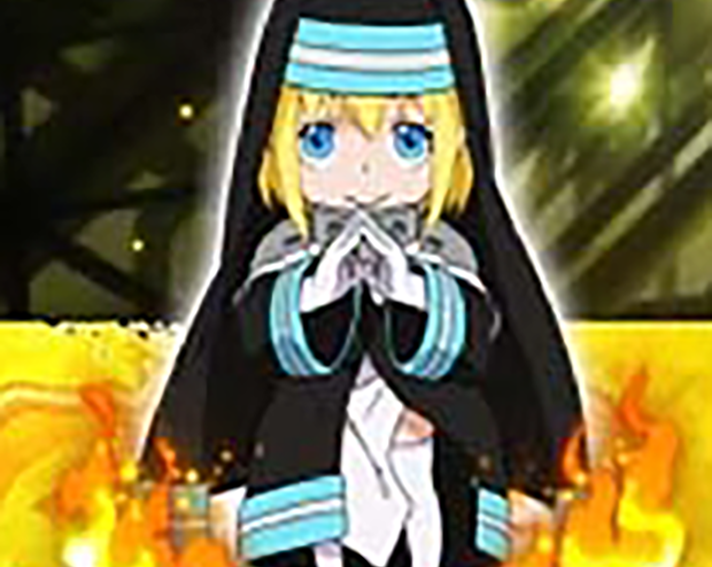 Lパチスロ 炎炎ノ消防隊2　エンディング中　ミニキャラ　アイリス