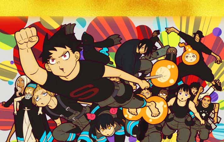 Lパチスロ 炎炎ノ消防隊2 初当たりレギュラーボーナス 終了画面 【仲間全員集合】金枠