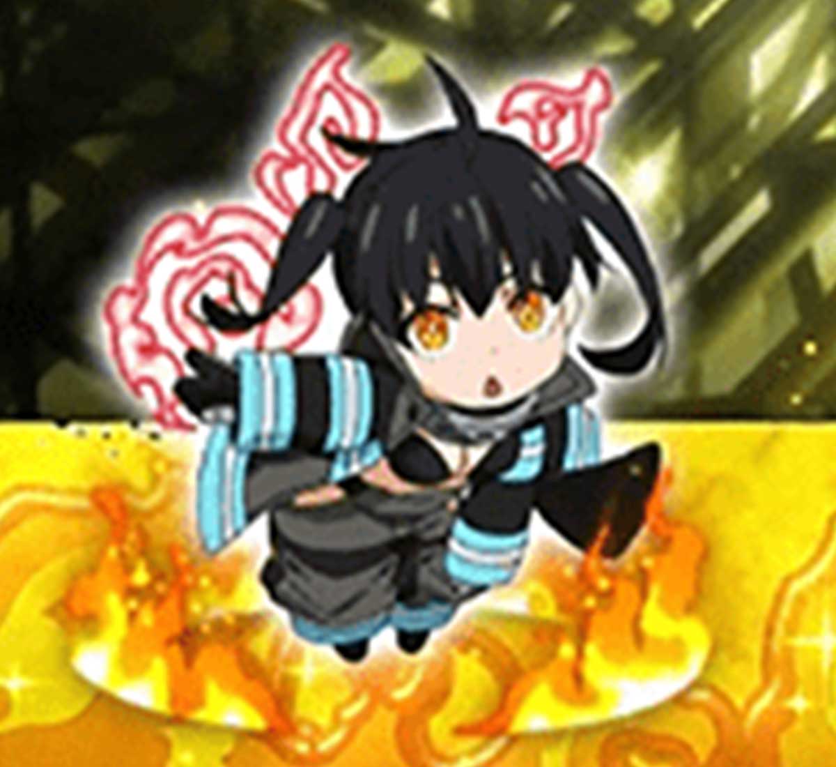 Lパチスロ 炎炎ノ消防隊2　エンディング中　ミニキャラ　タマキ