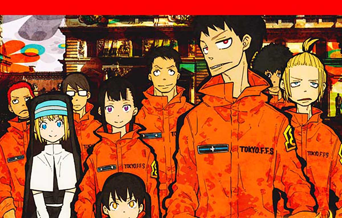 Lパチスロ 炎炎ノ消防隊2　ボーナス終了画面　【第8メンバー】赤枠9人